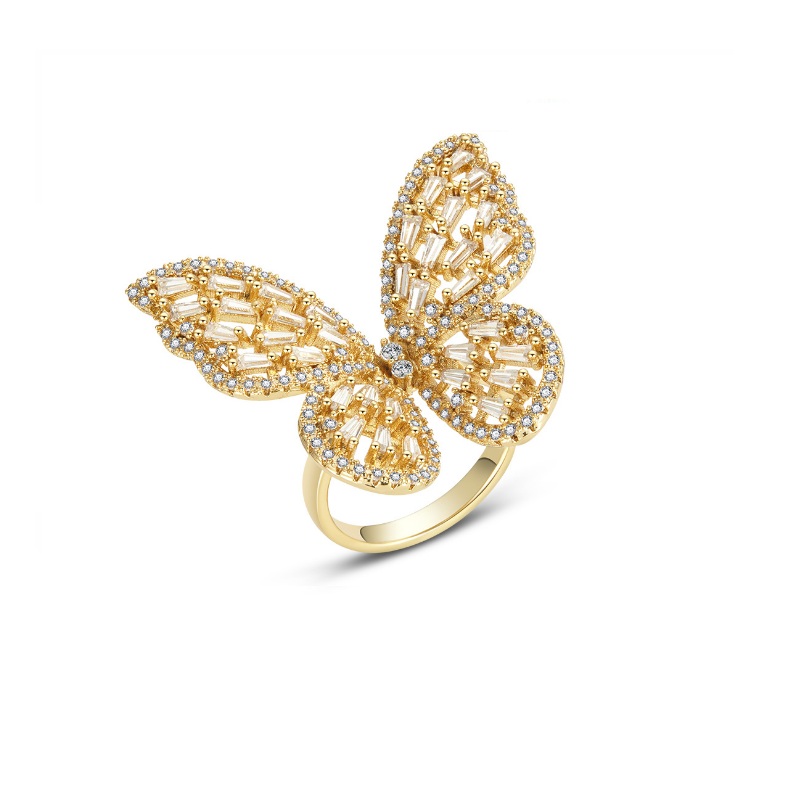 Adjustable Statement Butterfly Ring